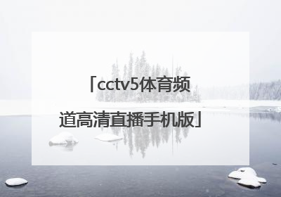 「cctv5体育频道高清直播手机版」下载cctv5十体育频道高清直播